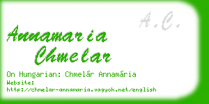 annamaria chmelar business card